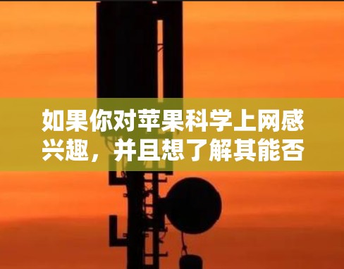 如果你对苹果科学上网感兴趣，并且想了解其能否赚钱，可以考虑以下几个方面