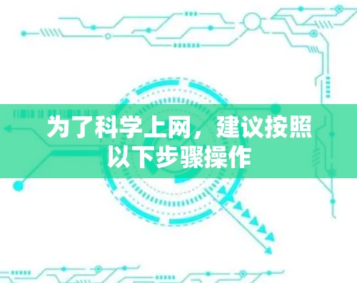为了科学上网，建议按照以下步骤操作