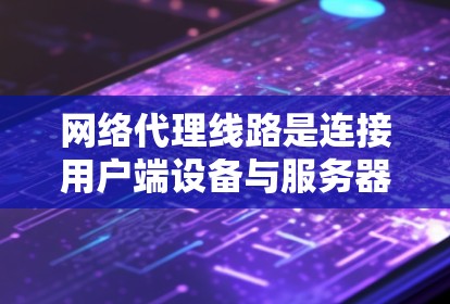 网络代理线路是连接用户端设备与服务器的桥梁，其功能多样，涉及物理网络、虚拟网络、端到端协议以及代理服务器的管理。以下是对网络代理线路的详细总结