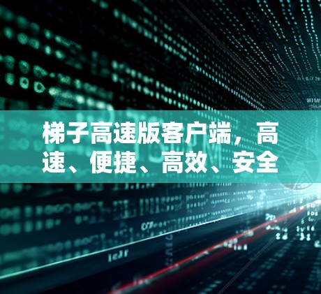 梯子高速版客户端，高速、便捷、高效、安全、智能